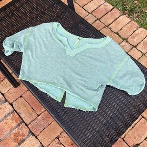 Free People Cropped Sweater Shirt